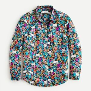 J.crew collection silk twill grazing goat